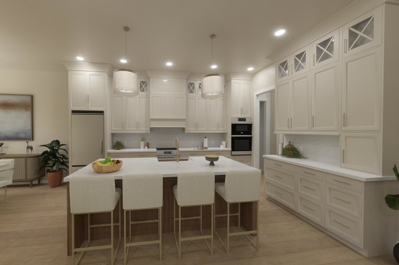 Architectural House Design - Interior - Kitchen for Traditional House Plan #406-9671 - 3 bed, 2 bath
