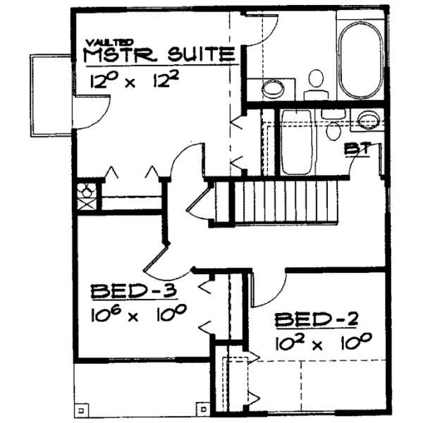 Cottage Floor Plan - Upper Floor Plan #308-126