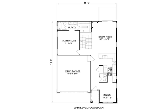 Floor Plan - Main Floor for Traditional House Plan #116-271 - 4 bed, 2.5 bath
