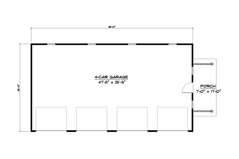 Home Plan - Floor Plan - Main Floor for Country House Plan #1064-76, 0 bath