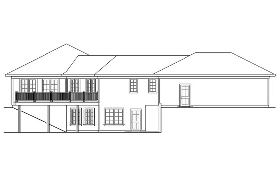 Exterior - Other Elevation for Ranch House Plan #124-536 - 2 bed, 2 bath