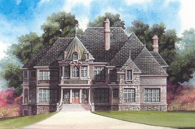 Dream House Plan - European Exterior - Front Elevation Plan #119-204