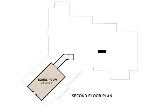 Floor Plan - Upper Floor for Craftsman House Plan #120-171 - 3 bed, 2 bath