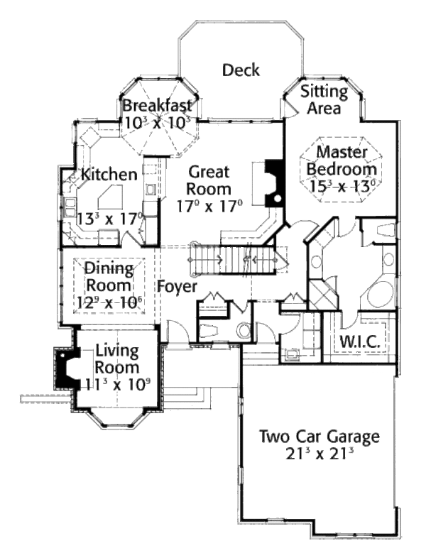 House Design - Cottage Floor Plan - Main Floor Plan #429-11