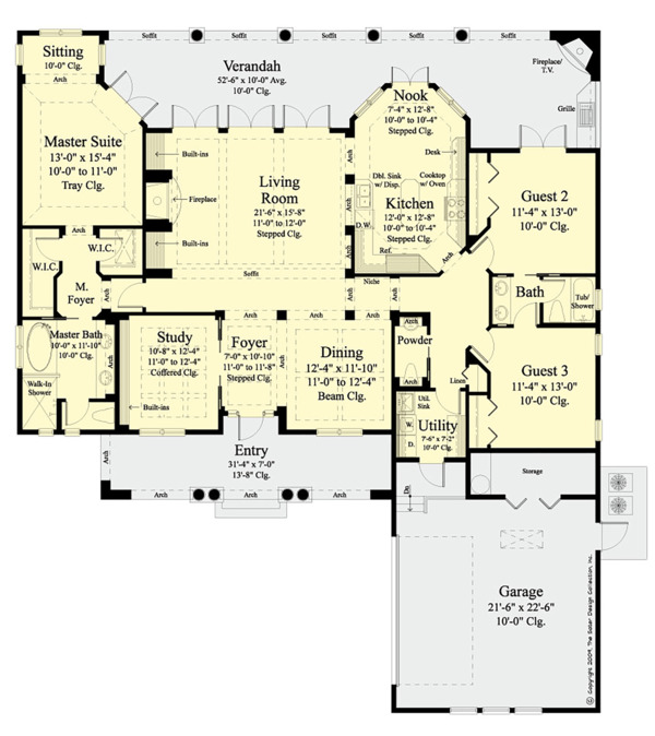 Home Plan - Mediterranean Floor Plan - Main Floor Plan #930-501