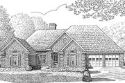 European Style House Plan - 3 Beds 2 Baths 1923 Sq/Ft Plan #410-138 