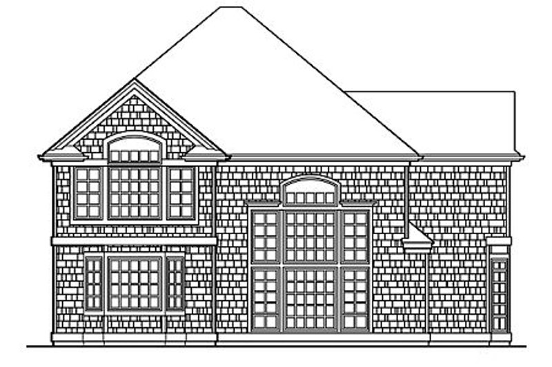 Home Plan - Exterior - Rear Elevation for Traditional House Plan #48-445 - 3 bed, 3.5 bath