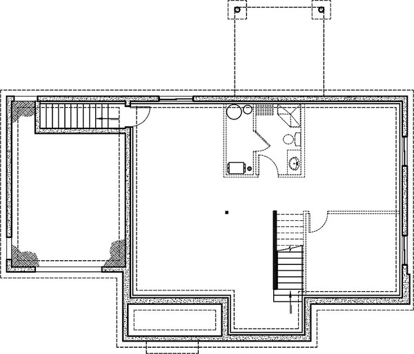 House Blueprint - Country Floor Plan - Lower Floor Plan #23-2801