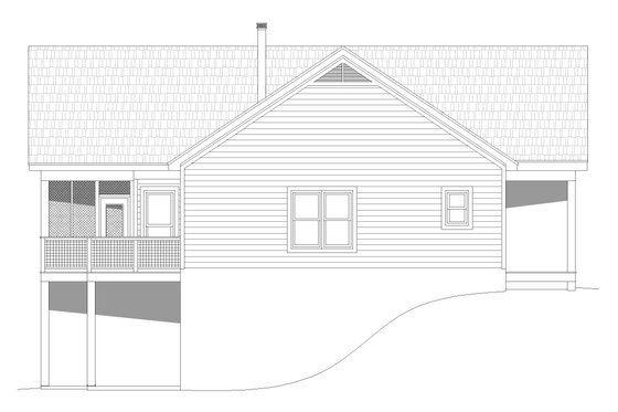 Exterior - Other Elevation for Country House Plan #932-55 - 2 bed, 2 bath