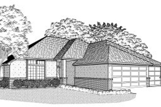 Exterior - Front Elevation 3 for Traditional House Plan #65-307 - 3 bed, 2 bath