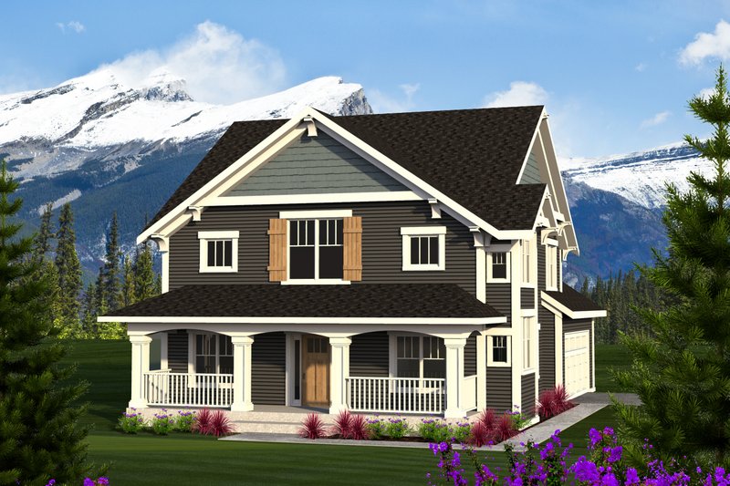 Dream House Plan - Craftsman Exterior - Front Elevation Plan #70-1219