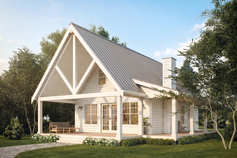 Home Plan - Exterior - Rear Elevation for Cottage House Plan #1114-41 - 3 bed, 2 bath