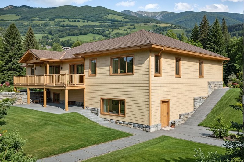 House Plan Design - Exterior - Front Elevation 2 for Traditional House Plan #117-289 - 4 bed, 3 bath