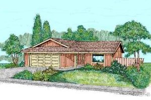Ranch Exterior - Front Elevation Plan #60-465