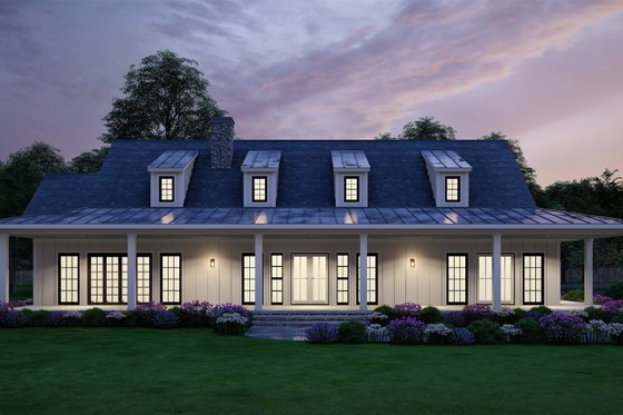 Exterior - Front Elevation 10 for Ranch House Plan #54-400 - 3 bed, 3.5 bath