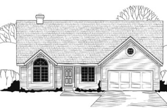 Exterior - Front Elevation for Traditional House Plan #67-120 - 3 bed, 2 bath