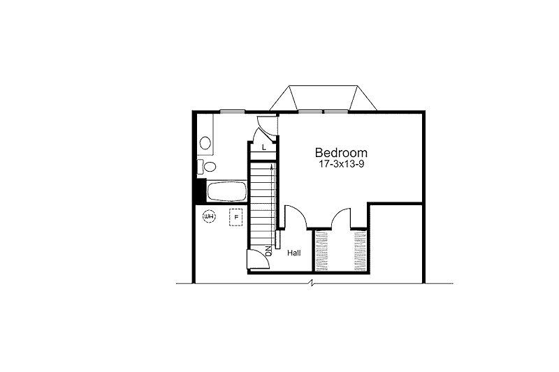 Home Plan - Floor Plan - Upper Floor for Craftsman House Plan #57-395 - 1 bed, 1.5 bath