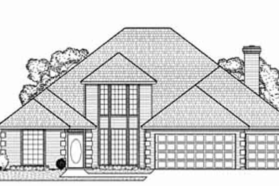 Exterior - Front Elevation for Traditional House Plan #65-168 - 4 bed, 3.5 bath