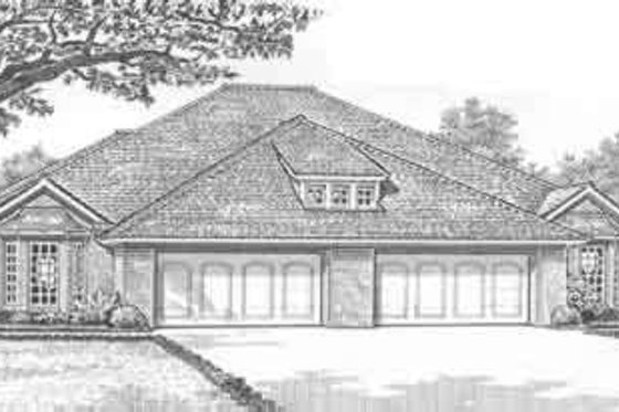 Exterior - Front Elevation for Traditional House Plan #310-463 - 3 bed, 2 bath