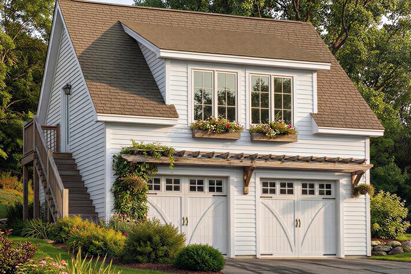 House Blueprint - Exterior - Front Elevation 2 for Country House Plan #22-602, 0 bath