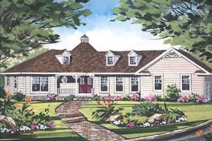 Farmhouse Exterior - Front Elevation Plan #456-18