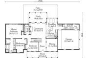 Southern Style House Plan - 3 Beds 2 Baths 1877 Sq/Ft Plan #406-165 