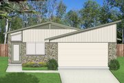 Contemporary Style House Plan - 2 Beds 2 Baths 1261 Sq/Ft Plan #84-513 