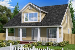 Dream House Plan - Cottage Exterior - Front Elevation Plan #513-4