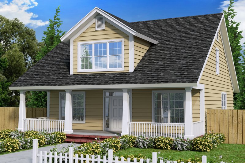 House Plan Design - Cottage Exterior - Front Elevation Plan #513-4