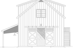 Exterior - Front Elevation 3 for Country House Plan #932-938 - 2 bed, 2.5 bath