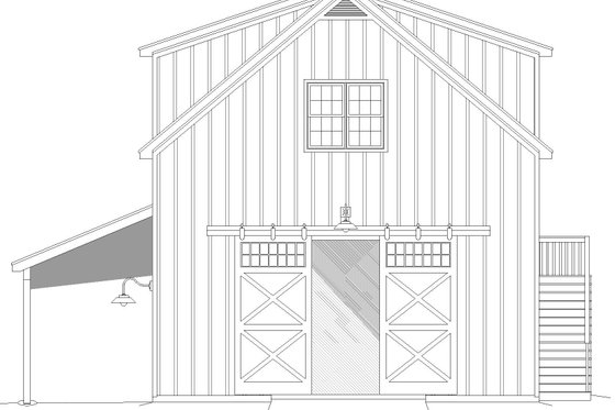 Exterior - Front Elevation 3 for Country House Plan #932-938 - 2 bed, 2.5 bath