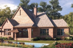 Exterior - Front Elevation 3 for European House Plan #1094-24 - 3 bed, 2.5 bath