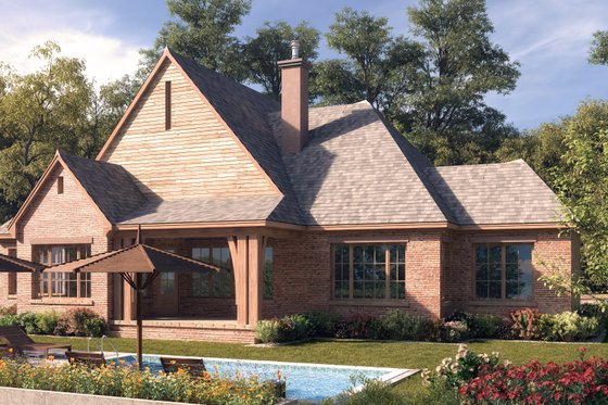 Exterior - Front Elevation 3 for European House Plan #1094-24 - 3 bed, 2.5 bath