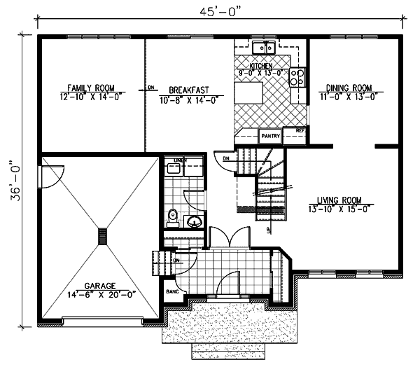 European Floor Plan - Main Floor Plan #138-271