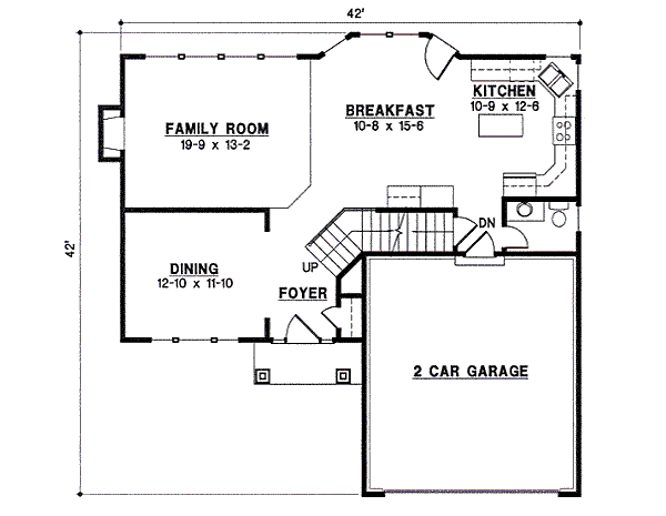 Traditional Floor Plan - Main Floor Plan #67-855