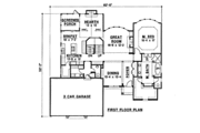 Traditional Style House Plan - 4 Beds 4 Baths 3200 Sq/Ft Plan #67-185 