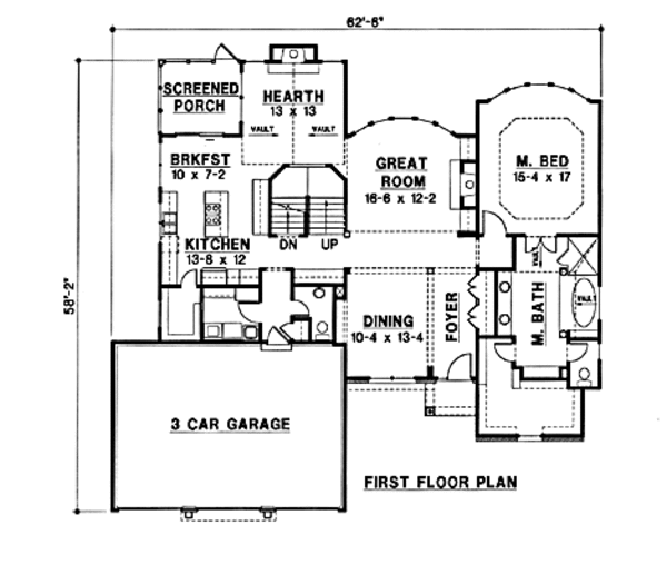 Traditional Floor Plan - Main Floor Plan #67-185