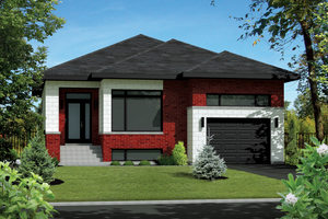 Contemporary Exterior - Front Elevation Plan #25-4546
