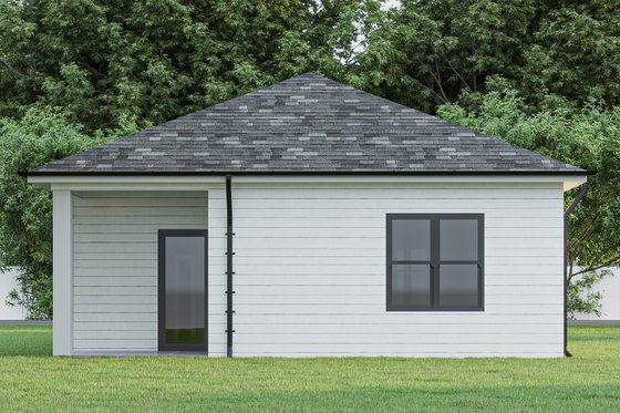 Exterior - Rear Elevation for Craftsman House Plan #1112-8 - 2 bed, 2 bath