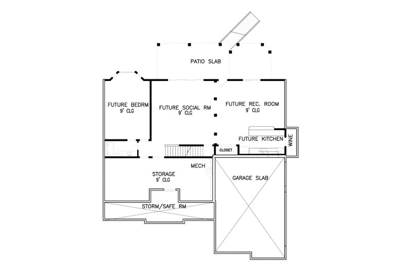 House Plan Design - Floor Plan - Lower Floor for Craftsman House Plan #54-433 - 4 bed, 5 bath