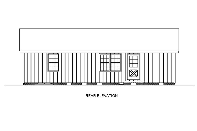 Home Plan - Exterior - Other Elevation for Ranch House Plan #54-610 - 3 bed, 2 bath