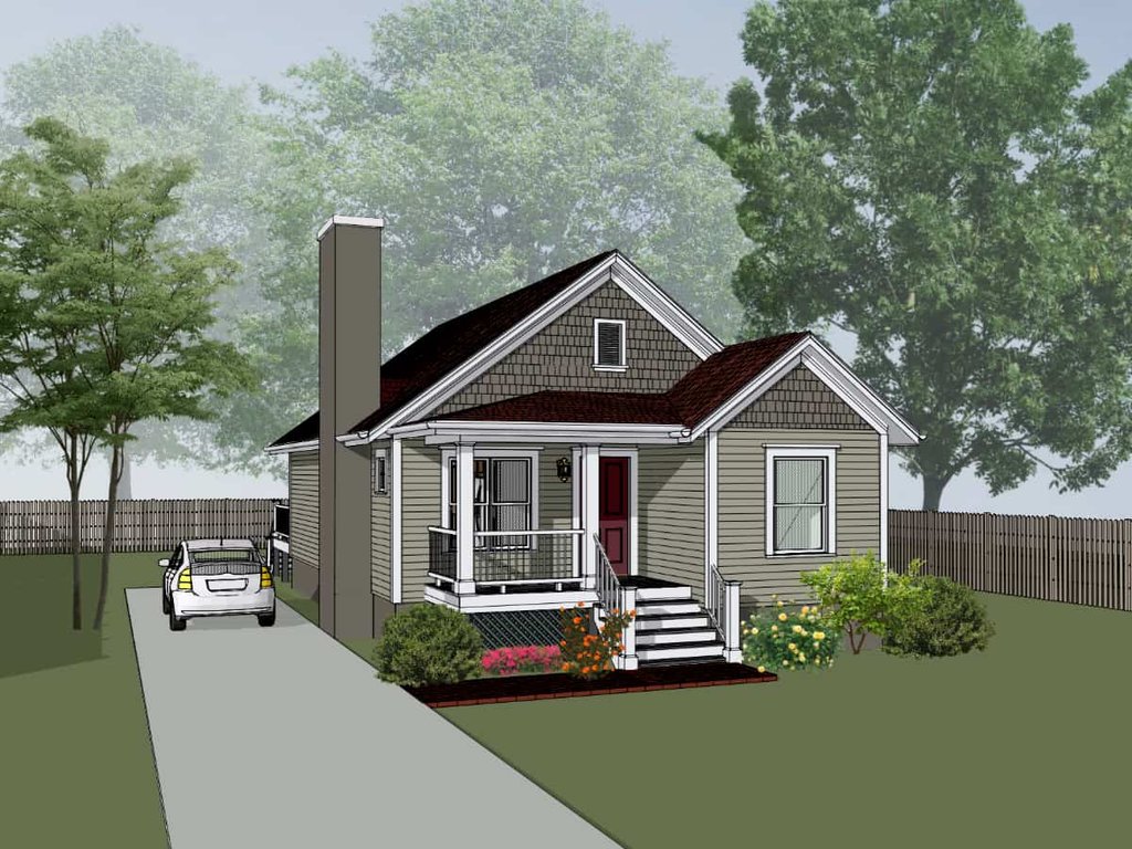 Bungalow Style House Plan - 4 Beds 2 Baths 1184 Sq/Ft Plan ...