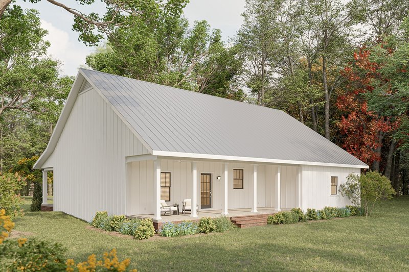 House Plan Design - Exterior - Rear Elevation for Farmhouse House Plan #44-290 - 3 bed, 2 bath