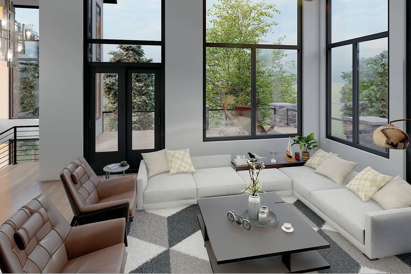 Architectural House Design - Interior - Family Room 3 for Contemporary House Plan #932-1266 - 3 bed, 4 bath