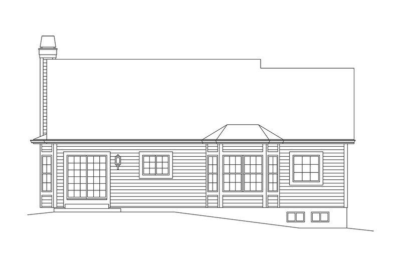 Dream House Plan - Exterior - Rear Elevation for Country House Plan #57-649 - 3 bed, 2 bath