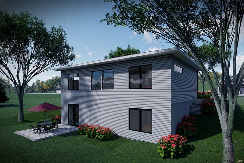 Dream House Plan - Exterior - Rear Elevation for Ranch House Plan #70-1508 - 3 bed, 2.5 bath