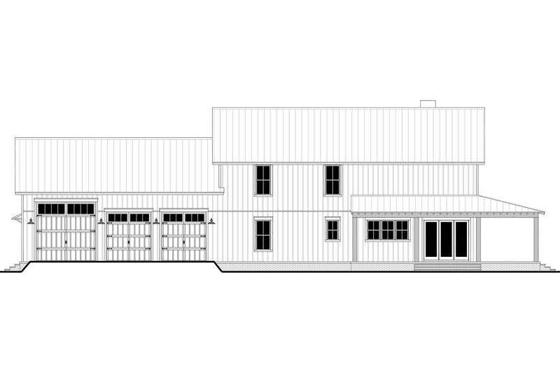 House Blueprint - Exterior - Other Elevation 2 for Barndominium House Plan #430-453 - 5 bed, 3 bath