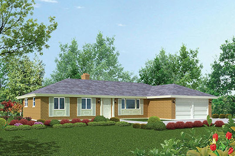 Ranch Style House Plan - 3 Beds 2.5 Baths 1778 Sq/Ft Plan #57-510