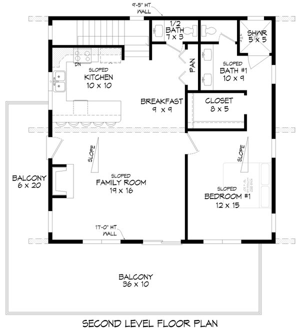 Architectural House Design - Modern Floor Plan - Upper Floor Plan #932-1269