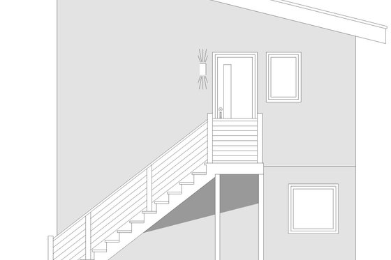Exterior - Other Elevation 1 for Modern House Plan #932-966 - 1 bed, 1 bath